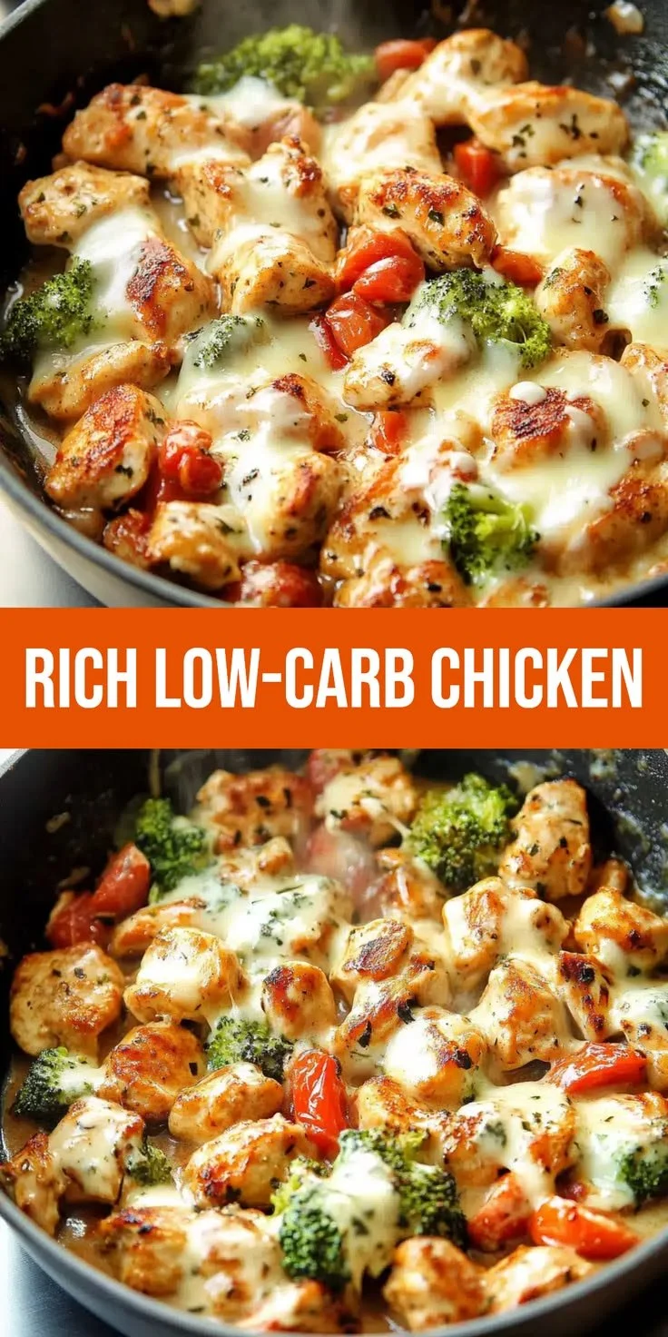 Delicious low-carb Tuscan chicken served with fresh ingredients.