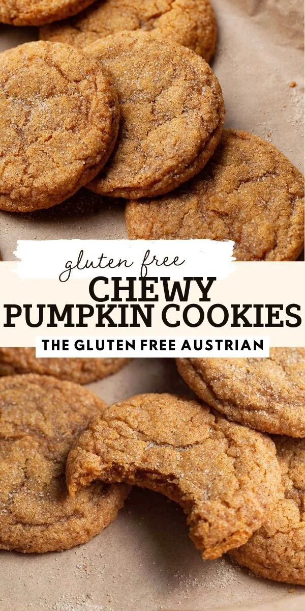 Chewy pumpkin cookies fresh out of the oven, perfect for fall baking.