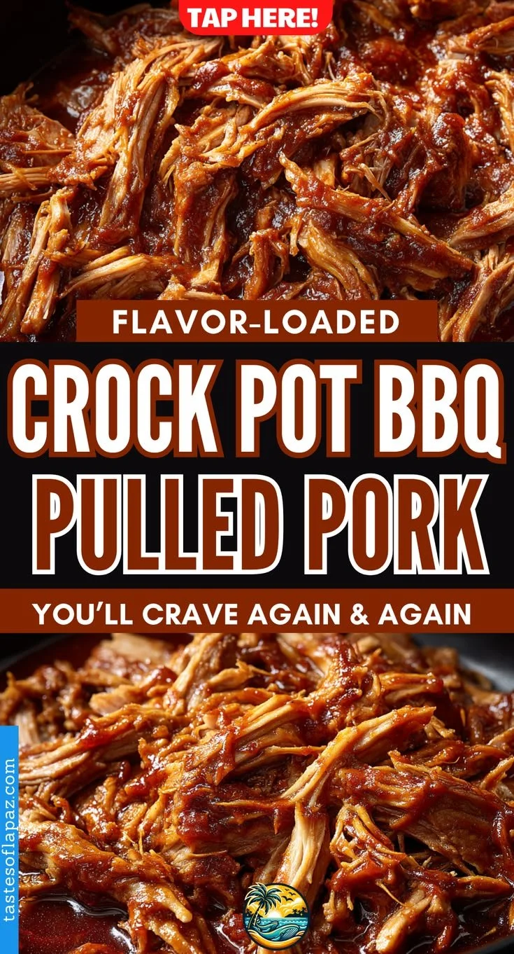 Delicious BBQ pulled pork made in a crock pot, served in a bun