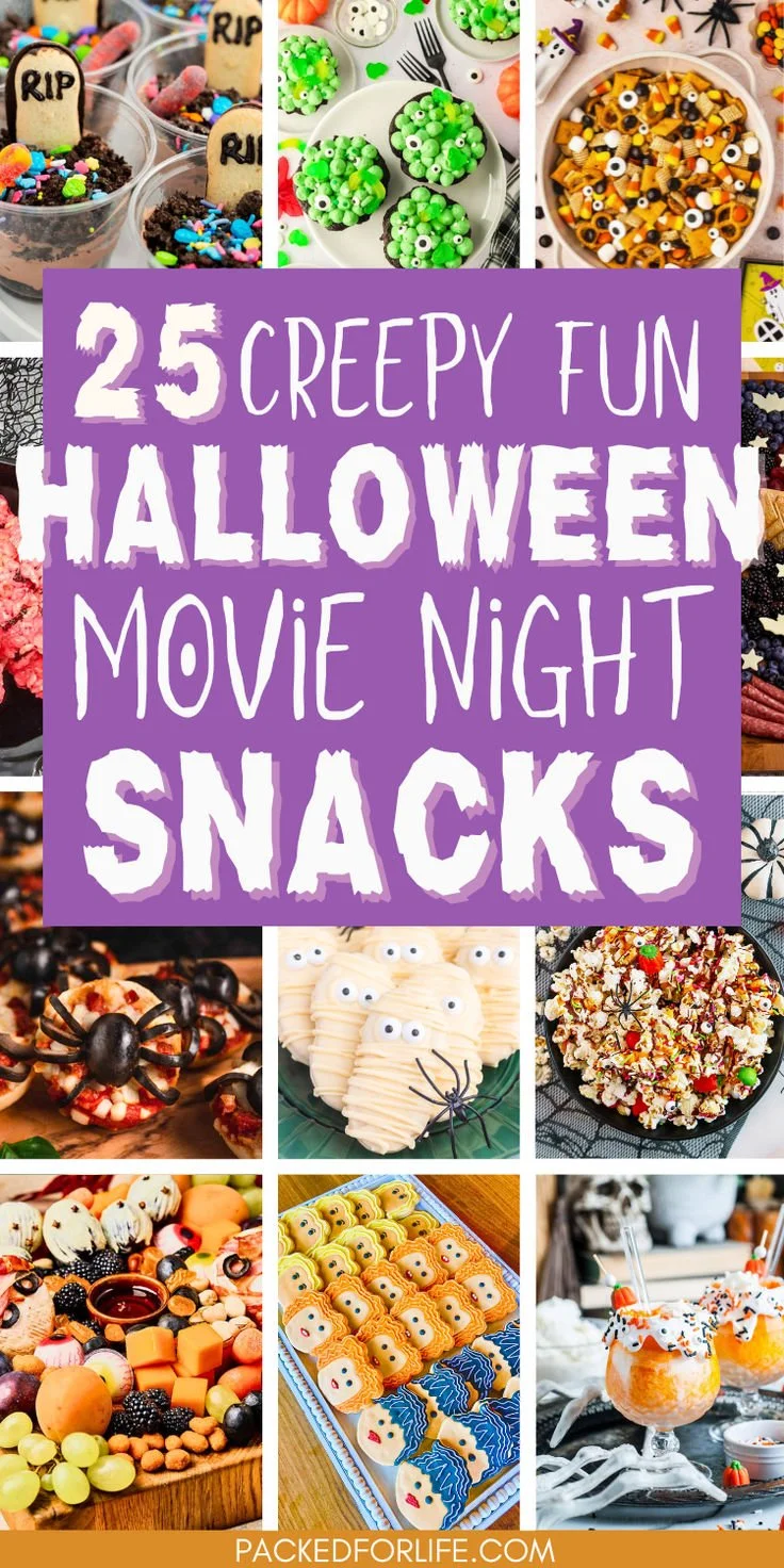 Delicious Halloween snacks for a spooky movie party