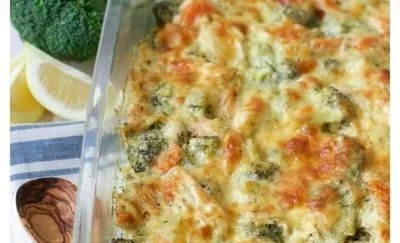Healthy grain-free chicken broccoli casserole recipe with nutritious ingredients