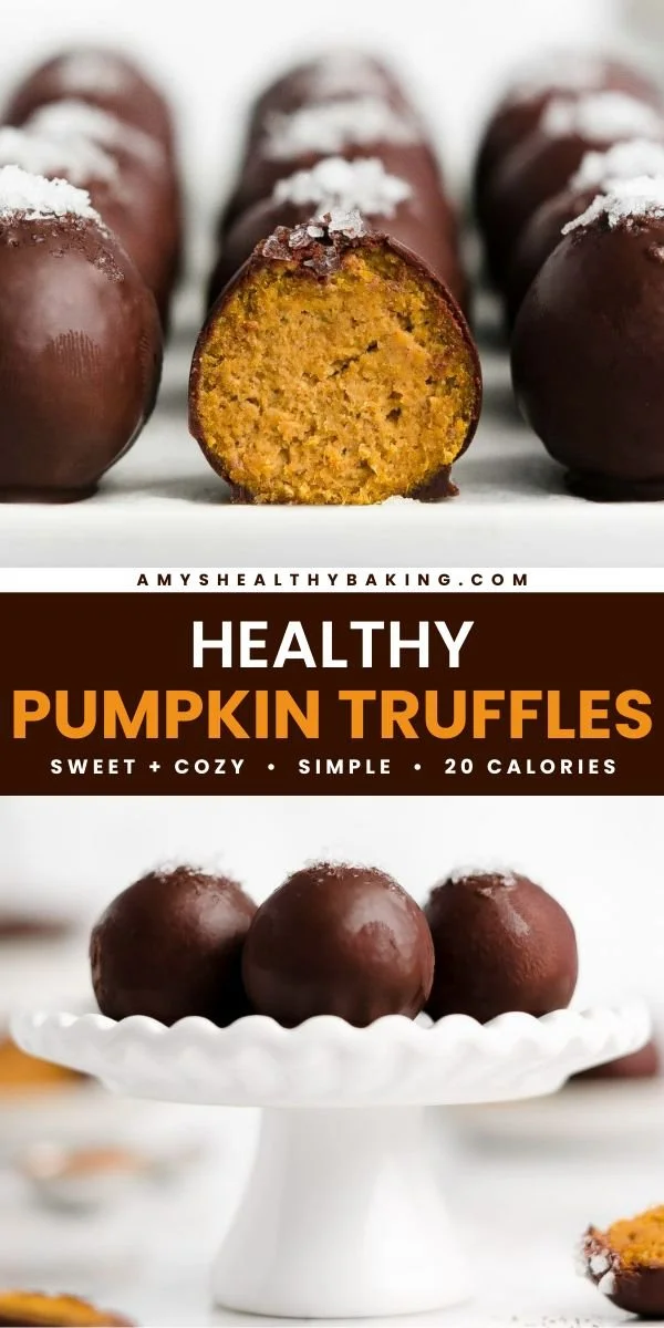 Healthy pumpkin truffles made with natural ingredients and rich spices