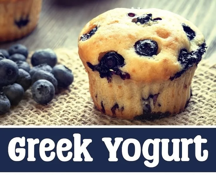 Low carb Greek yogurt blueberry muffins made with almond flour