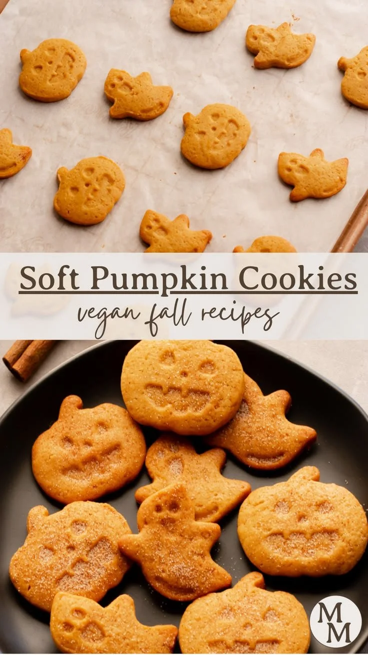 Homemade pumpkin cookie with spices and frosting on a plate