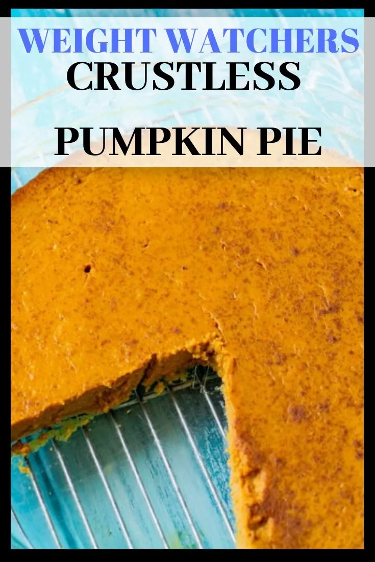 Delicious Weight Watchers crustless pumpkin pie served in a festive setting